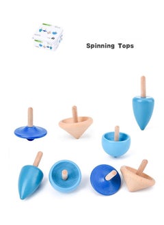 NIBEMINENT 4-Piece Wooden Gyro Spinning Top With Box  - Image 2