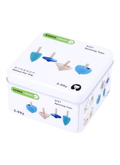 NIBEMINENT 4-Piece Wooden Gyro Spinning Top With Box  - Image 3