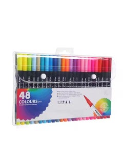 Hot Sale Journal Planner Colored Fine Point Markers Drawing Coloring Brush Pens Sets Custom Dual Tip Art Markers 48Colors  - Image 1