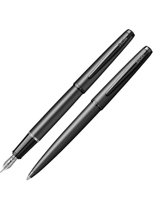 Scrikss Metropolis 78MB Fountain Pen - Ballpoint Pen Set Special Box Matte Black  - Image 1