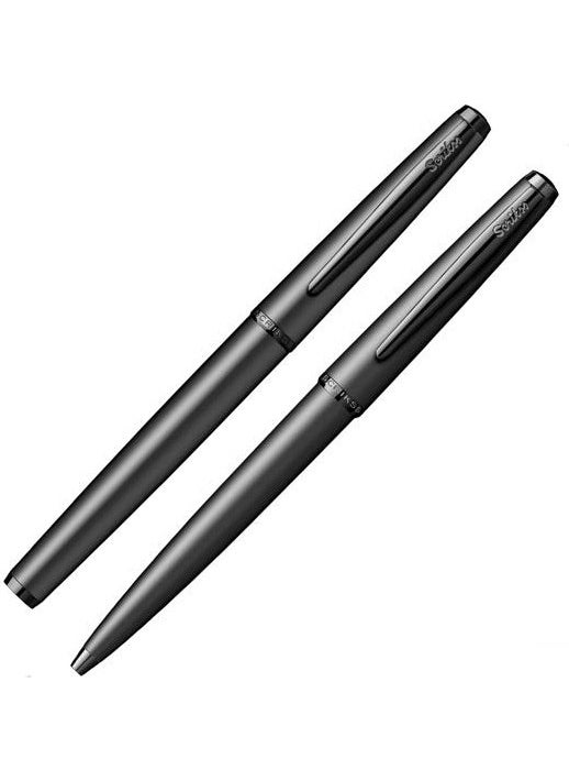 Scrikss Metropolis 78MB Fountain Pen - Ballpoint Pen Set Special Box Matte Black  - Image 2