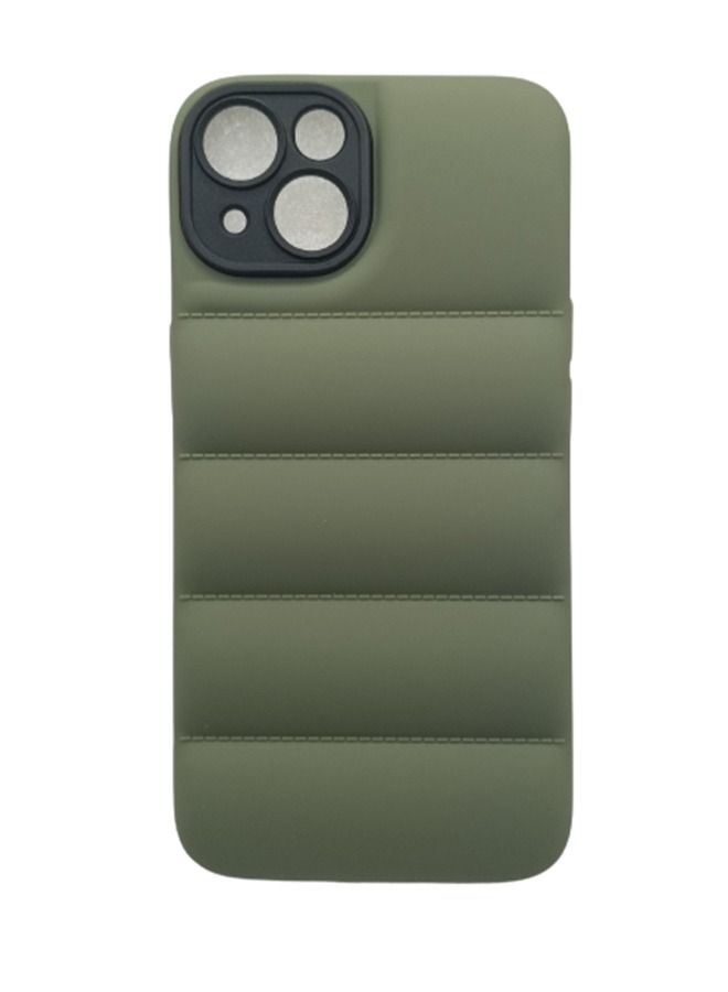 VR CREATIVE Green Puffer Jacket Case (Matte) for Apple Iphone 14 Plus - Image 1