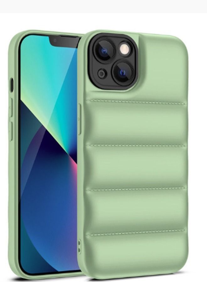 VR CREATIVE Green Puffer Jacket Case (Matte) for Apple Iphone 14 Plus - Image 3