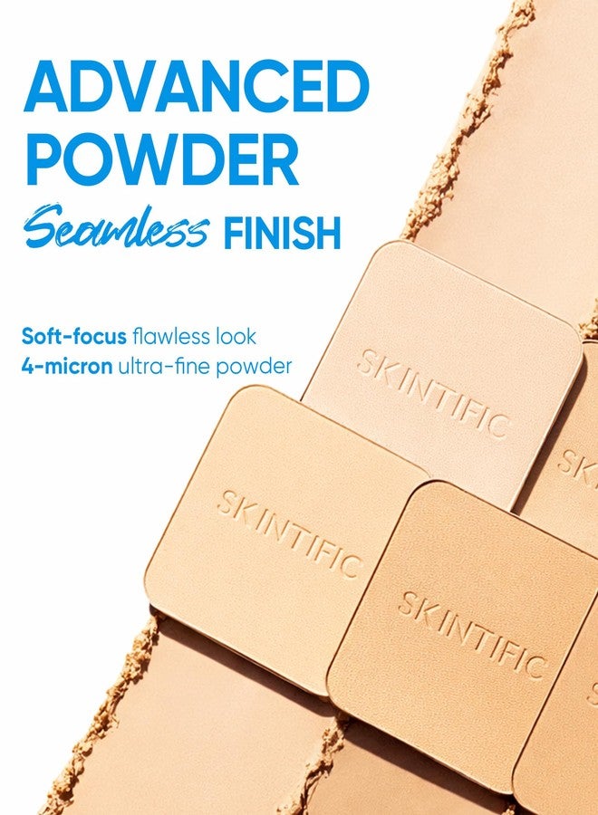 سكينتفيك بودرة أساس سكينتيفيك ألترا كوفر، تغطية كاملة بلمسة نهائية مطفية، بودرة مضغوطة خالية من العيوب بمسحة واحدة مع التحكم في الزيوت، خفيفة الوزن وتدوم طويلاً، تعمل على إخفاء المسام للبشرة الدهنية (01 فانيليا) - Image 4
