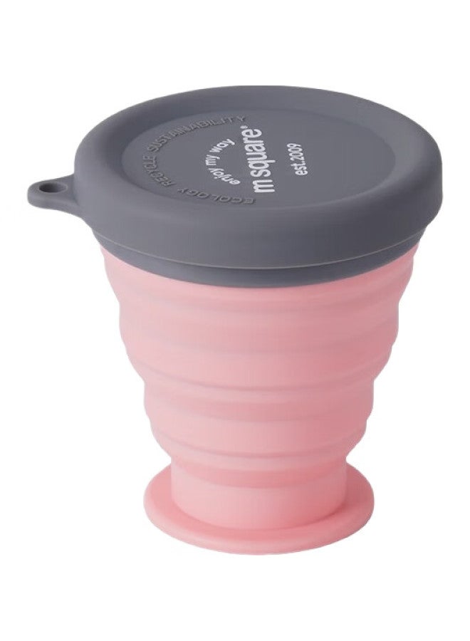 M Square Folding Cup, Portable Travel Silicone Cup And Bowl, Food-grade Ramen Bowl, Camping Outdoor Picnic Baby Bowl, Cherry Bloss Pink - Image 2