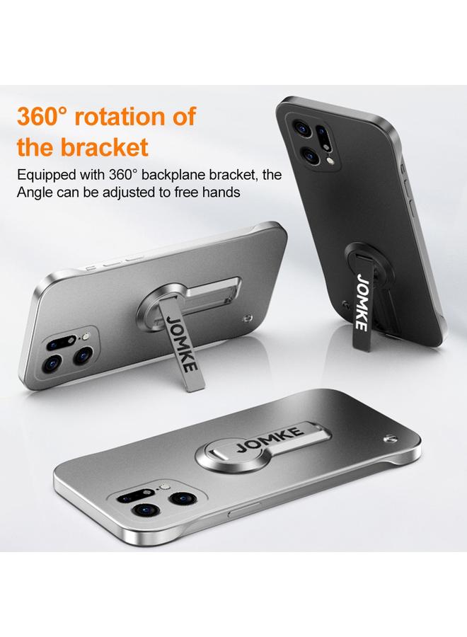 S-TOP Case For OPPO Find X5 Pro Baking Varnish 360 Rotate Holder No Frame PC Phone Case - Image 3