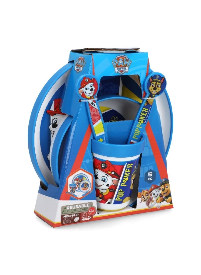 STOR 5-Piece Premium Bicolor Paw Patrol Dinnerware Set Multicolour 260 ml  - Image 3