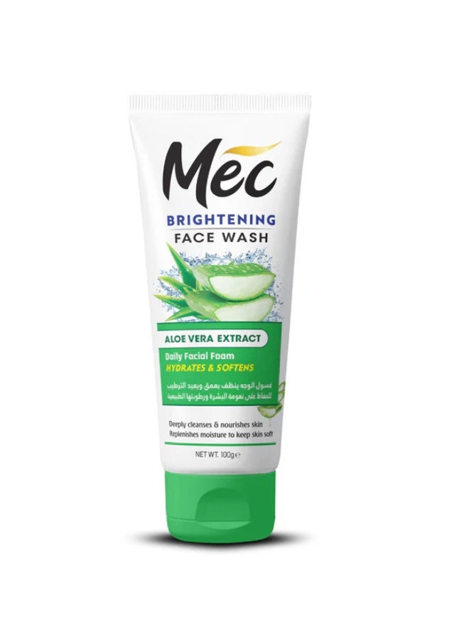 MEC Brightening Aloe Vera Extract Face Wash 100g - Image 1