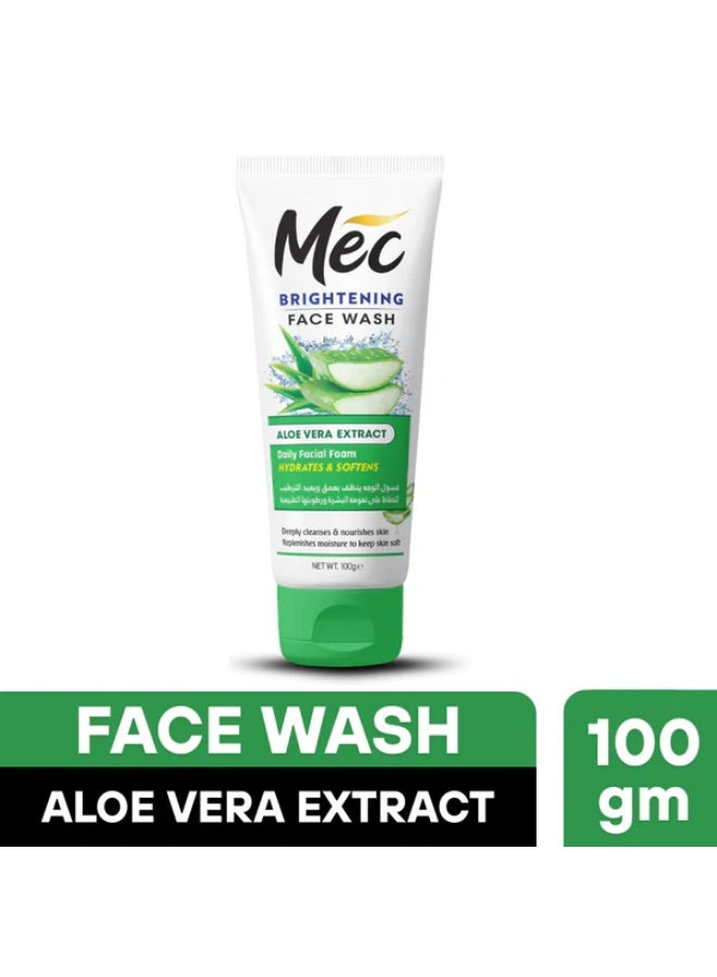 MEC Brightening Aloe Vera Extract Face Wash 100g - Image 2