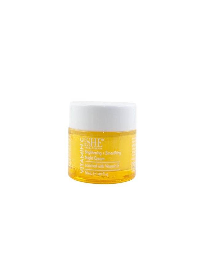 Om She Aromatherapy Vitamin C Night Cream 1.69fl oz - Brightening aand Smoothing, Squalane, Rosehip Oil. Australian Made. - Image 1