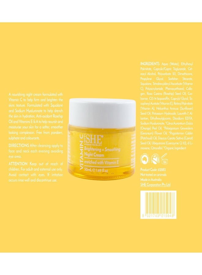 Om She Aromatherapy Vitamin C Night Cream 1.69fl oz - Brightening aand Smoothing, Squalane, Rosehip Oil. Australian Made. - Image 3