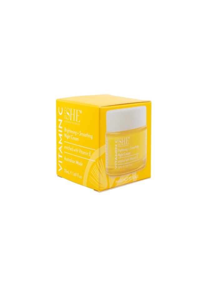 Om She Aromatherapy Vitamin C Night Cream 1.69fl oz - Brightening aand Smoothing, Squalane, Rosehip Oil. Australian Made. - Image 4