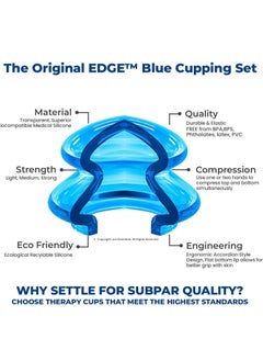 SYOSI Cupping Set  Ultra Clear Blue Silicone Therapy for Cellulite Reduction and Myofascial Release - Massage Therapists and Home Use  - Image 4