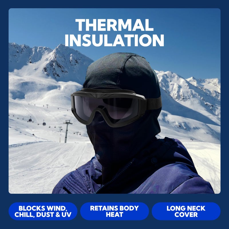 Sun Ninja Balaclava Ski Mask - Versatile Winter Face Mask for Men & Women with Neck Gaiter, Cold Weather Face Cover for Skiing, Snowboarding, Cycling, Motorcycle Riding and other Outdoor Activities - Image 3