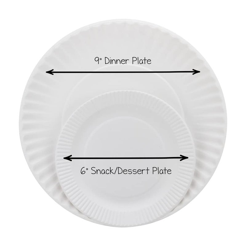 Hygloss Products Paper Plates - Uncoated White Plate - Use for Foodware  Events  Activities  Crafts Projects and More - Environmentally Friendly - Recyclable and Disposable - 6-Inches - 500 Pack - Image 5