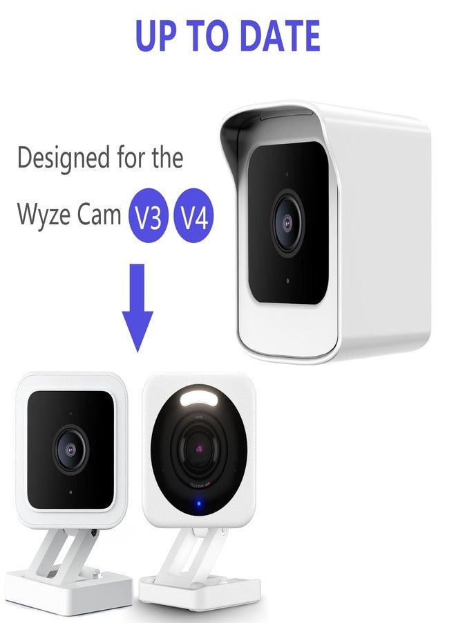 PEF Mount for All-New Wyze Cam V4 and V3, Weatherproof Protective Cover and 360 Degree Adjustable Wall Mount Solid Housing for Wyze V4 and V3 Outdoor Indoor Smart Home Camera System (White, 1 Pack) - Image 5