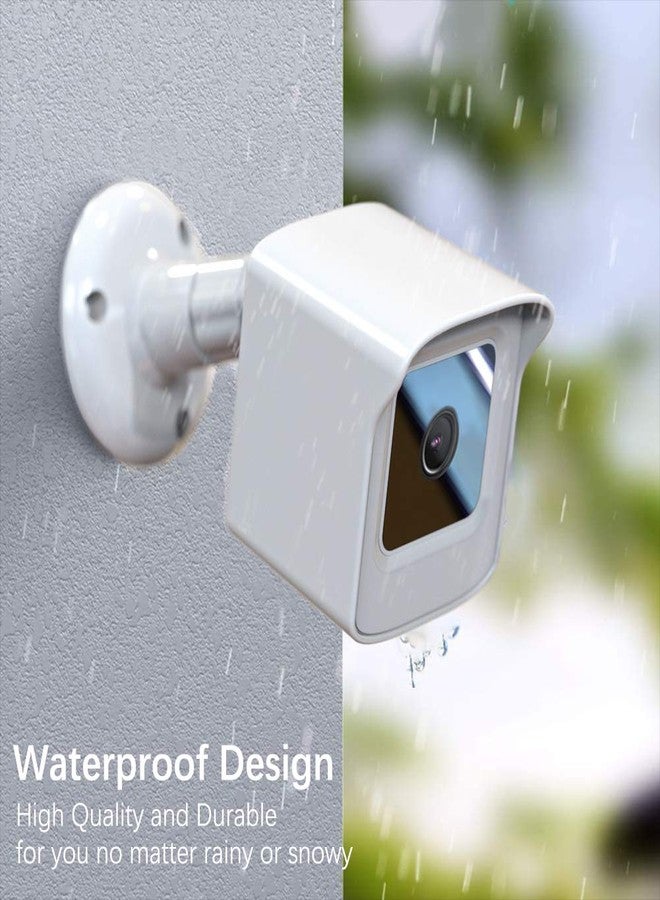 PEF Mount for All-New Wyze Cam V4 and V3, Weatherproof Protective Cover and 360 Degree Adjustable Wall Mount Solid Housing for Wyze V4 and V3 Outdoor Indoor Smart Home Camera System (White, 1 Pack) - Image 2