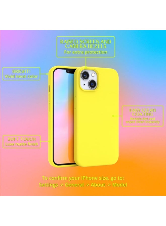 Compatible with iPhone 15 Case 6.1, Slim Liquid Silicone 3 Layers Full Covered Soft Gel Rubber Phone Case Protective Cover 6.1 Inch - Image 3