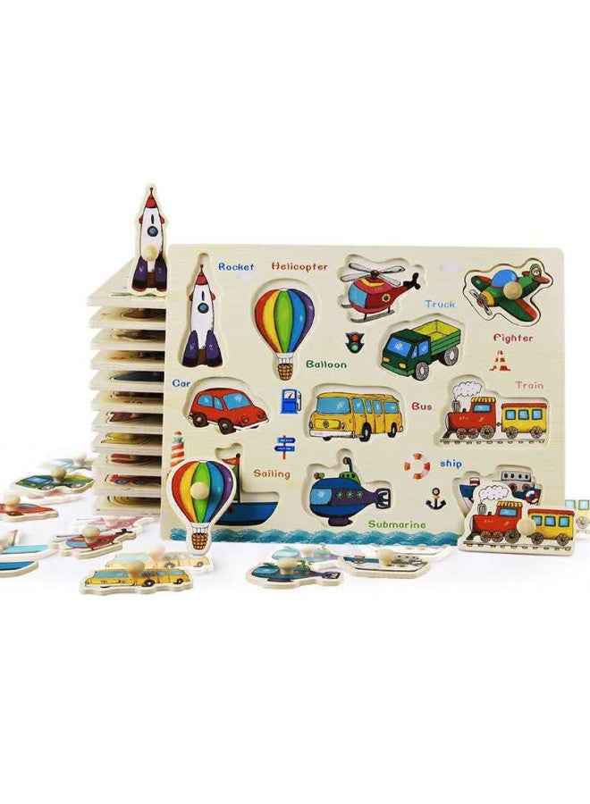 Mushroom Peg Puzzle Board Children's Montessori Early Education Toy Alphabet Numbers Fruit Shape Puzzle Wooden Assembly - Image 3