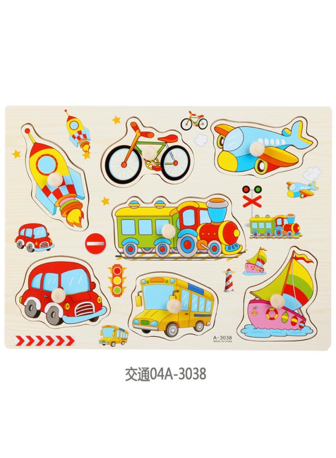 Mushroom Peg Puzzle Board Children's Montessori Early Education Toy Alphabet Numbers Fruit Shape Puzzle Wooden Assembly - Image 1