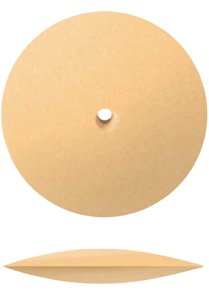 Dedeco Sunburst Rubber Abrasive Wheel for Rotary Tool - 7/8" (22mm) Knife-Edge Wheel,Polishing Rotary Tool Accessories, Extra-Fine 6 Micron 2500 Grit, Peach Aluminum Oxide - 12 Pieces Per Pack - Image 1