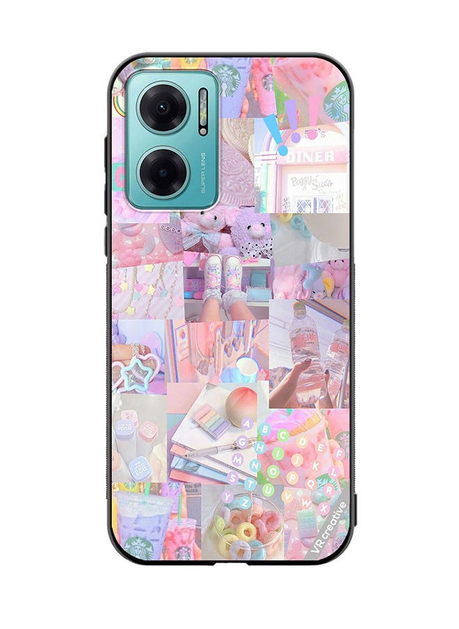 Protective Case Cover For Xiaomi Redmi Note 11E Cute Collage Design Multicolour