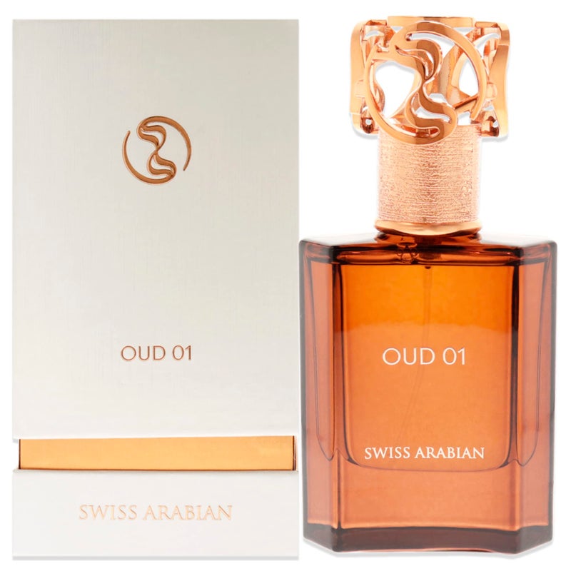 Swiss Arabian Oud 01 - Luxury Products From Dubai - Long Lasting, Addictive Personal EDP Spray Fragrance - Seductive Signature Aroma - 1.7 Oz - Image 1