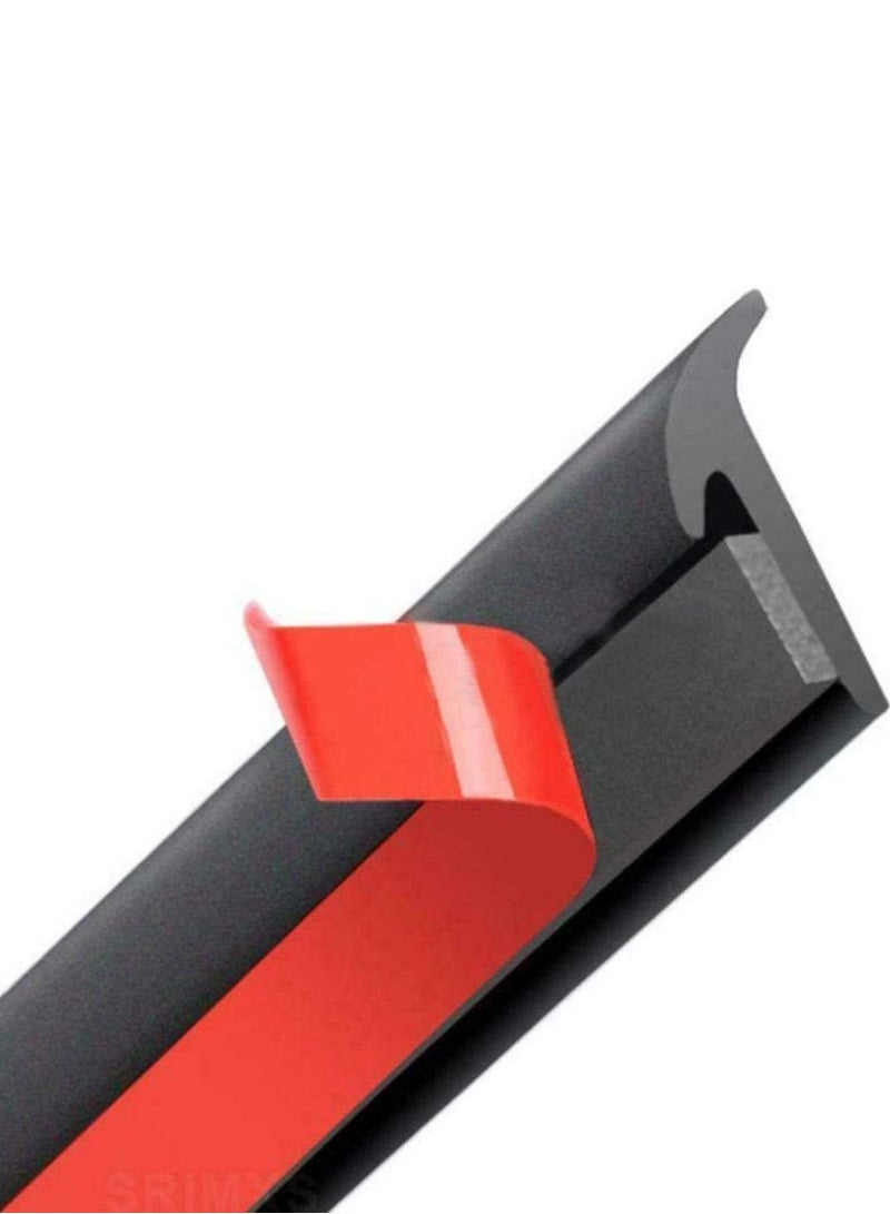 Generic Universal Self-Adhesive T-Type Rubber Weather Seal Strip, 5M Black Edge Protector for Car Windshield, Soundproof and Durable, 8x10mm - Image 1