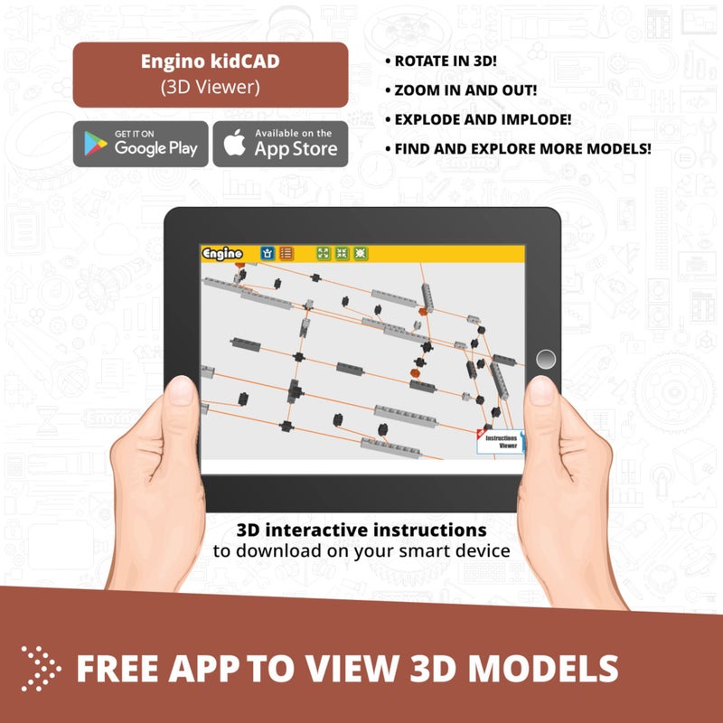 Engino- STEM Toys, Pulley Drives Construction Toys for Kids 9+, Educational Toys, Gift for Boys & Girls (8 Model Options), STEM Building Kits - Image 4