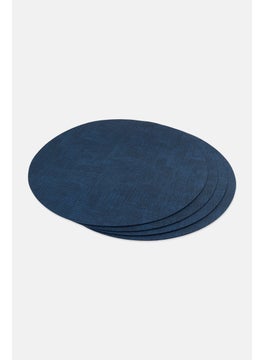 YOTO 4 Pcs Round Placemats 38 Dia cm, Navy  - Image 3