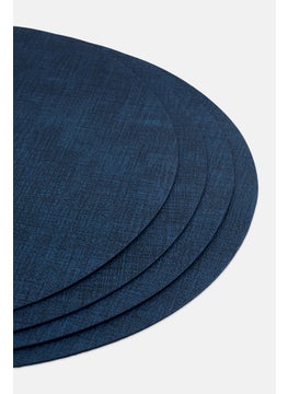 YOTO 4 Pcs Round Placemats 38 Dia cm, Navy  - Image 4