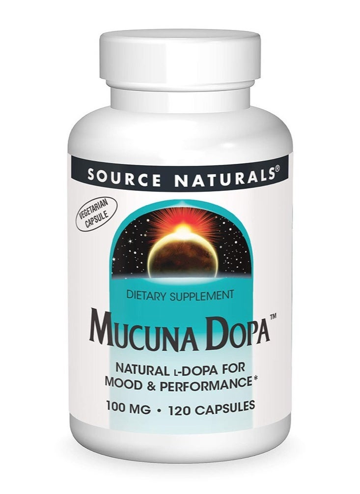 Source Naturals - Source Naturals Mucuna Dopa, 100 mg, 120 Veggie Capsules - Image 1