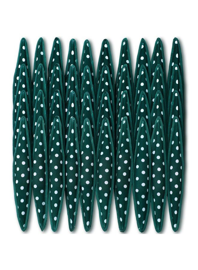 Bememo 40 Pieces Soft Curlers Hair Rollers Overnight Heatless Pillow Rollers for Hair Satin Sponge Curlers to Sleep in No Heat for Long Short Styling Tools(Dark Green) - Image 1
