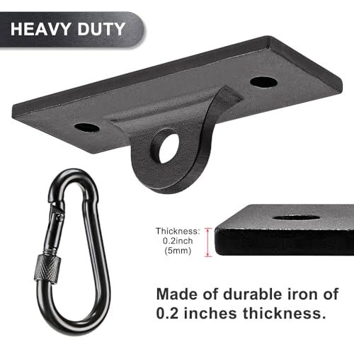 Dolibest Heavy Bag Hangers & Brackets - Ceiling Mount with Carabiner for Strength Training, Aerial Yoga & Resistance Bands - Image 3