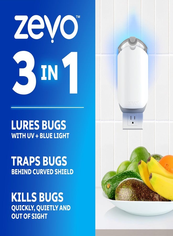 Zevo Flying Insect Trap, Fly Trap Value Pack + Refill Cartridge Pack (2 Plug in Base + 4 Total Refill Cartridges) - Image 2