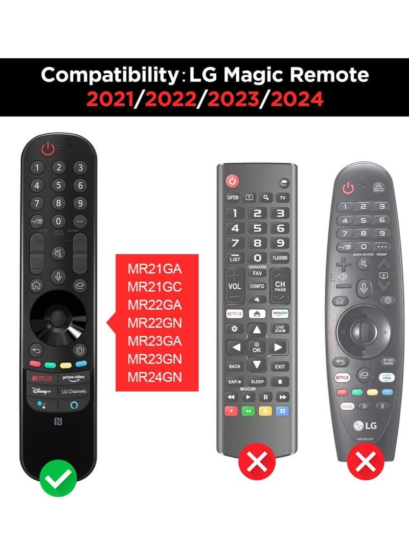 Silicone Case for LG AN-MR21GA / AN-MR21GC 2021 Remote Control 【Shockproof】 Anti-Slip Protective Cover for LG MR22GA MR22GN MR23GA MR24GN Magic Remote Case Sleeve Holder Protector Skin (Glow Green)  - Image 2
