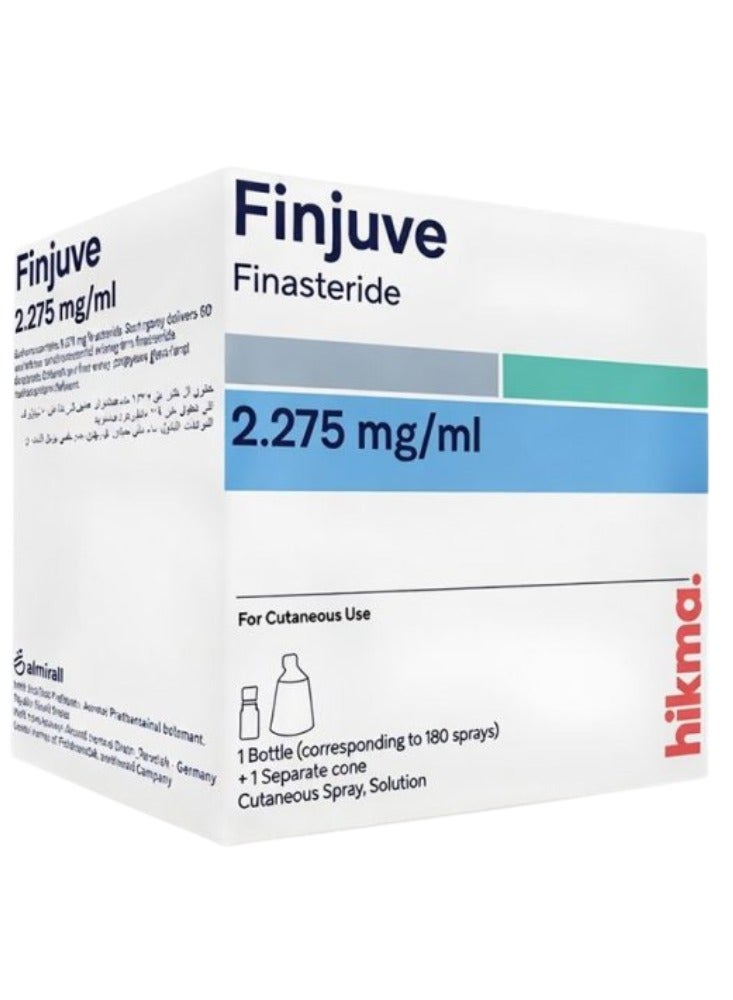 Finjuve Topical Finasteride 2.275 mg/ml Anti-Hair Loss Scalp Spray, Targeted Scalp DHT Blocker | Reduces Thinning & Halts Hair Fall | Promotes Regrowth