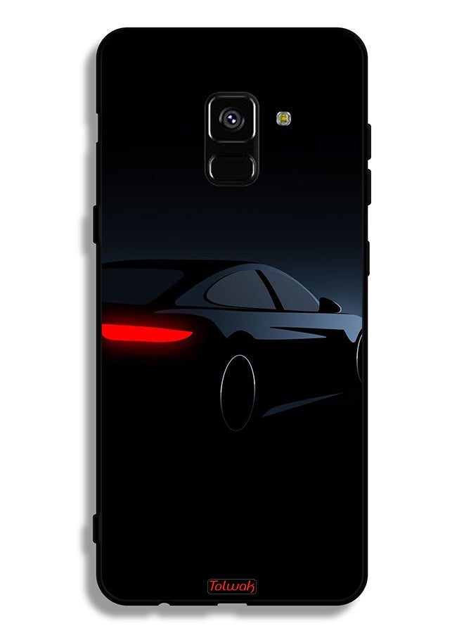 Tolwak Samsung Galaxy A8 Plus (2018) Protective Case Cover Dark Car - Image 1