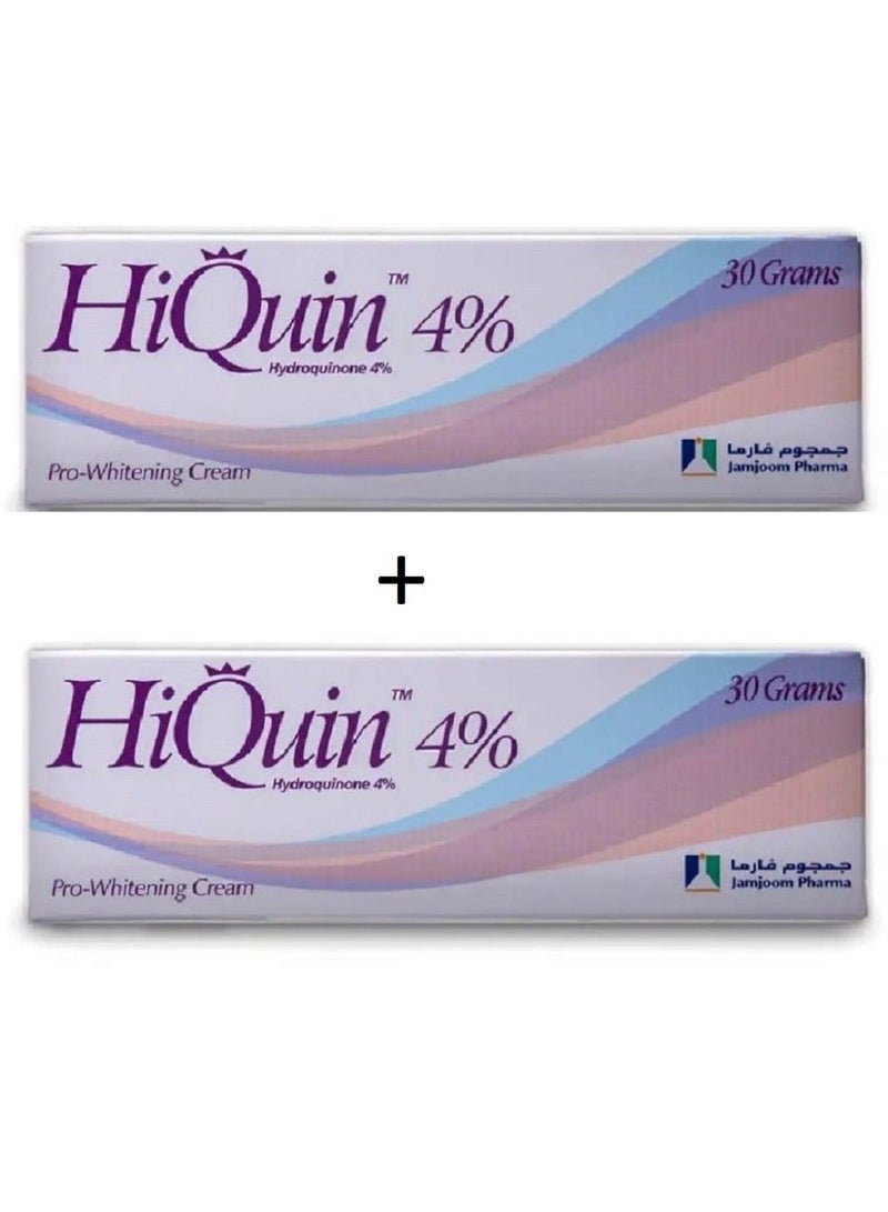 Hi Quin two packs of Hi Queen 4% Professional Whitening Cream 30g - Image 1