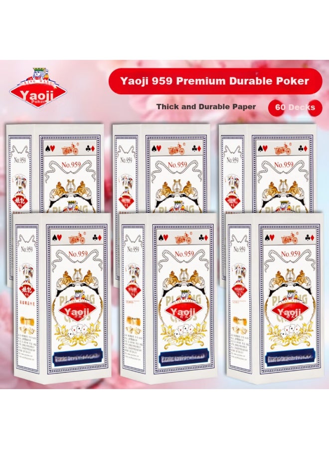 Yaoji Playing Cards 959 Cards Durable Entertainment Playing Cards Anti-peeping Texas Hold'em Game Cards Cards 60 Decks - Image 1