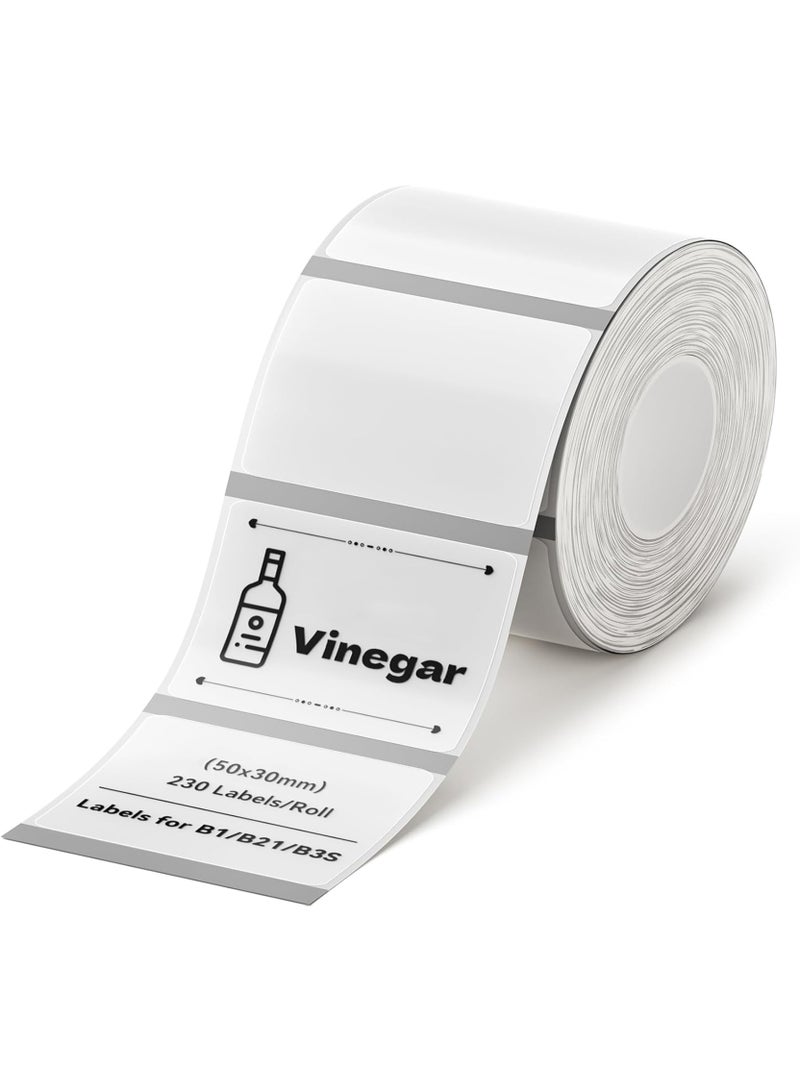 NIIMBOT B21/B1/B3S/B21Pro Label Maker Tape Waterproof Tape Label Paper Clear Label Paper Thermal Sticker Paper for Barcode Printing 50*30mm, Clear - Image 5