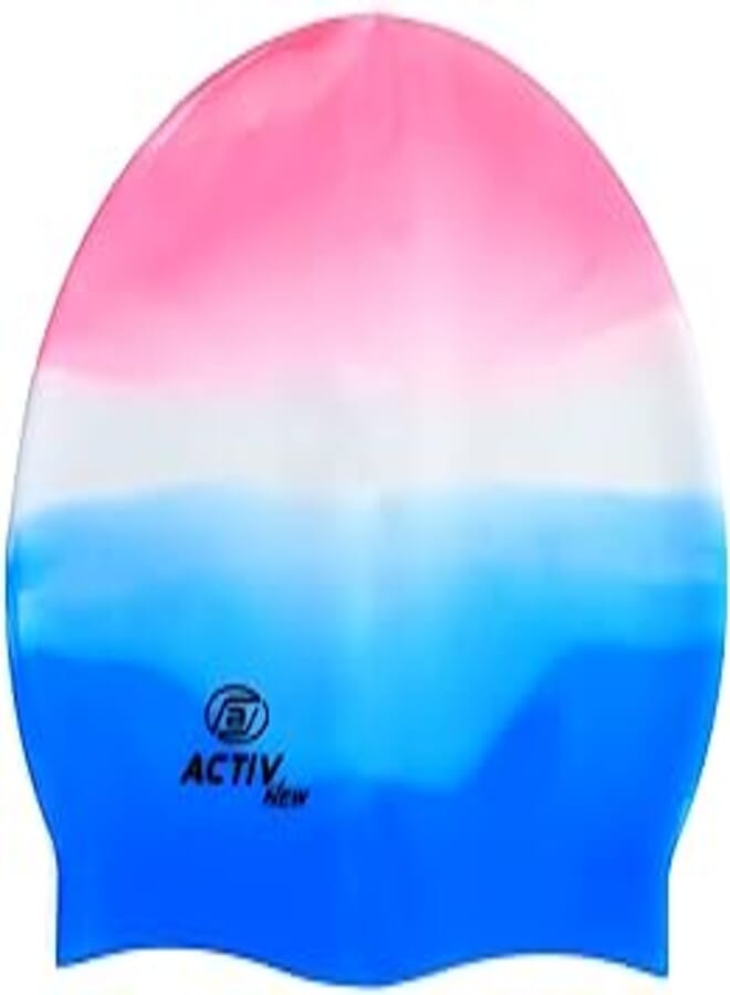 activ adult swim cap,blue*pink*white,ns