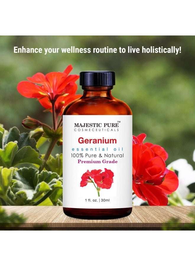Majestic Pure MAJESTIC PURE Geranium Essential Oil | 100% Pure and Natural Geranium Oil | Premium Grade Essential Oils for Hair Care, Home Diffusers, Skin, Aromatherapy, Massage and Humidifiers | 1 Fl Oz  - Image 2