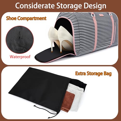 TIBES Convertible 2-in-1 Garment Bags for Travel, Carry On Garment Duffle Bag With Shoe Compartment Large Weekender Bag for Women Men Hanging Suitcase Suit Travel Duffel Overnight Bags 4pcs Set - Image 2