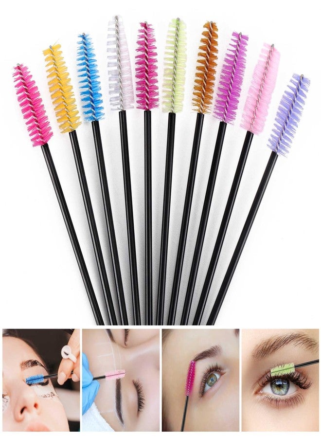 LoveBB Mascara Wands 1000 Pcs Disposable Eyelash Brushes Spoolies for Eye Lashes Extension Eyebrow (10 Colors) - Image 5
