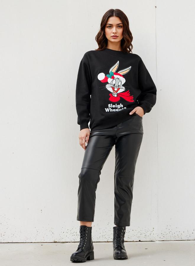 SP Characters Looney Tunes Embroidered Oversized Sweatshirt - Image 2