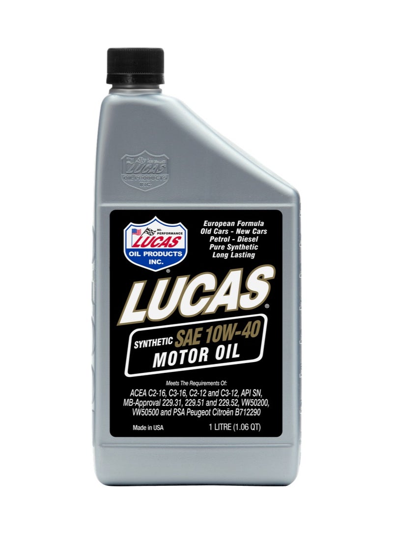 لوكاس زيت محرك  SAE 10W-40 تخليقي بالكامل  –  1L