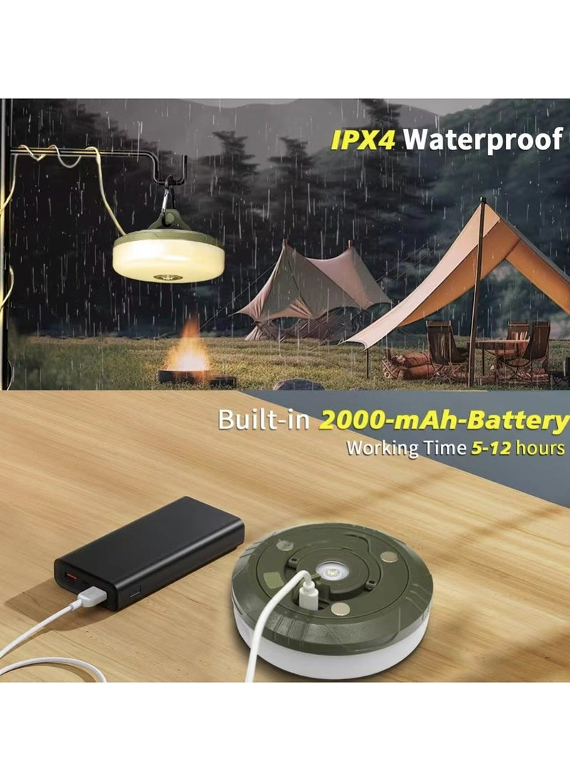 Dominy Camping Fairy Lights,Multifunctional 4 in 1 Design Camping Light String USB Rechargeable Outdoor Tent Decor Light,LED Flashlight With Magnet Hook  - Image 4