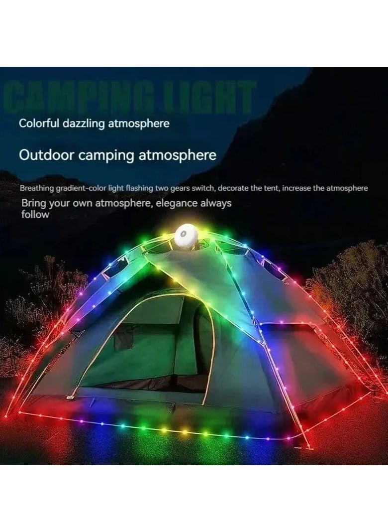 Dominy - Camping Fairy Lights,Multifunctional 4 in 1 Design Camping Light String USB Rechargeable Outdoor Tent Decor Light,LED Flashlight With Magnet Hook - Image 1