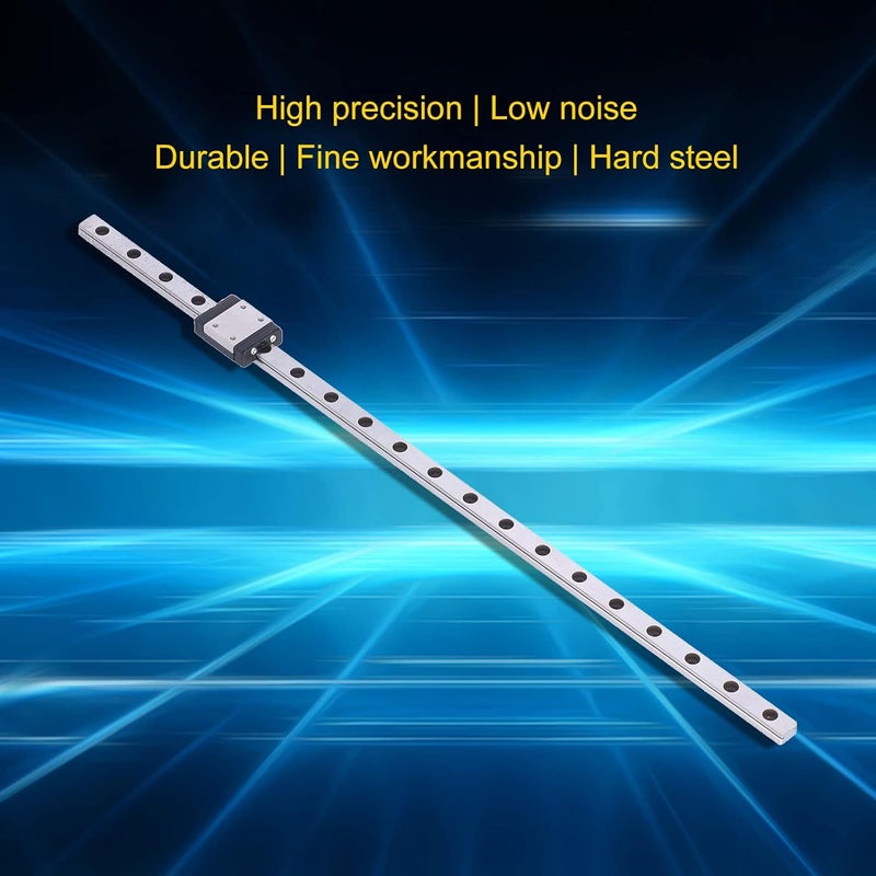 MGN7 Mini Linear Rail, Accurate CNC Linear Sliding Guideway for 3D Printers and Automation Equipment, High Durability, Low Noise, Bearing Steel Material (250 mm) - Image 4